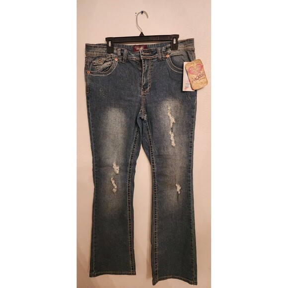 Angel Jeans Woman blue Bootcut Size 17 - Picture 1 of 3